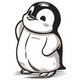 Standing Penguin Embroidery Design, Baby Nursery Pattern