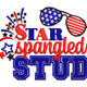 Star Spangled Stud Embroidery Design, Instant Download
