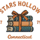 Stars Hollow Books with Bow Embroidery Design, Instant Download