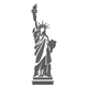 Statue of Liberty Embroidery Design, Machine Embroidery Pattern, Instant Download