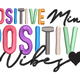 Stay Positive Good Vibes Typography Embroidery Design, Machine Embroidery Pattern, Instant Download