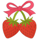Strawberry Bow Embroidery Design, Instant Download