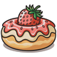 Strawberry Donut Embroidery Design, Machine Embroidery Pattern, Instant Download