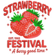 Strawberry Festival Embroidery Design, Instant Download