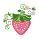 Strawberry Floral Embroidery Design, Fruit Garden Machine Embroidery, Instant Download