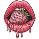 Strawberry Lips Embroidery Design, Instant Download