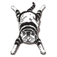 Stretching Cat Embroidery Design, Tabby Cat Overhead View Pattern