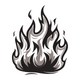 Striking Flame Embroidery Design, Instant Download