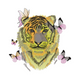Striking Tiger Face Embroidery Design, Instant Download