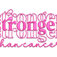 Stronger Than Cancer Inspirational Embroidery Design, Instant Download