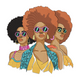 Stylish Afro Women Embroidery Design, Instant Download