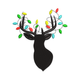 Stylish Christmas Deer Silhouette Embroidery Design, Instant Download