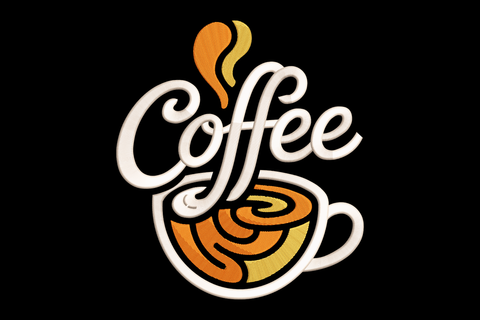 Stylish Coffee Cup Embroidery Design