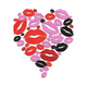 Stylish Lips Heart Embroidery Design, Valentine Machine Embroidery Pattern, Instant Download