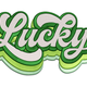 Stylish Lucky Script Embroidery Design, Instant Download