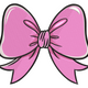 Stylish Pink Bow Embroidery Design, Instant Download