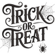 Stylish Trick or Treat Embroidery Design, Instant Download