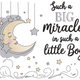 Such a Big Miracle in Such a Little Boy Embroidery Design, Instant Download