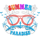 Summer Paradise Embroidery Design, Instant Download