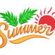 Summer Sun Palm Leaves Embroidery Design, Instant Download