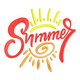 Summer Sun Typography Embroidery Design, Instant Download