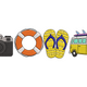 Summer Vacation Essentials Embroidery Design, Instant Download