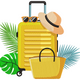 Summer Vacation Luggage Embroidery Design, Instant Download