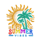 Summer Vibes Embroidery Design V2, Instant Download