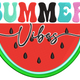 Summer Vibes Watermelon Embroidery Design, Machine Embroidery Pattern, Instant Download