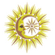 Sun Moon Celestial Embroidery Design, Mystical Sky Pattern