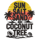 Sun Salt Sand and Coconut Tree Embroidery Design V2, Instant Download