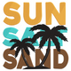 Sun Sand Surf Embroidery Design, Machine Embroidery Pattern, Instant Download