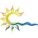 Sun Wave Line Art Embroidery Design, Instant Download