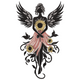 Sunflower Angel Silhouette Embroidery Design, Instant Download