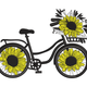 Sunflower Bicycle Embroidery Design, Instant Download