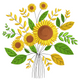 Sunflower Bouquet Embroidery Design V2, Instant Download