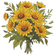 Sunflower Bouquet Embroidery Design, Instant Download