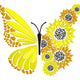 Sunflower Butterfly Embroidery Design, Garden Machine Embroidery Pattern, Instant Download