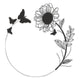 Sunflower Butterfly Wreath Embroidery Design, Instant Download