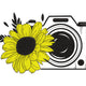 Sunflower Camera Embroidery Design, Instant Download