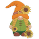 Sunflower Girl Gnome Embroidery Design, Instant Download
