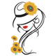 Sunflower Girl Embroidery Design, Machine Embroidery Pattern, Instant Download