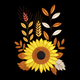 Sunflower Harvest Embroidery Design, Machine Embroidery Pattern, Instant Download