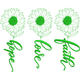 Sunflower Love Faith Embroidery Design, Floral Scripture Pattern, Instant Download