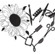 Sunflower Love Heart Embroidery Design, Instant Download