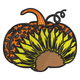 Sunflower Pumpkin Embroidery Design, Instant Download