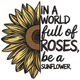 Sunflower Quote Embroidery Design, Instant Download