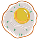 Sunny Fried Egg Embroidery Design, Instant Download