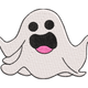 Surprised Ghost Halloween Embroidery Design, Instant Download