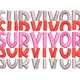 Survivor Word Stack Embroidery Design, Instant Download